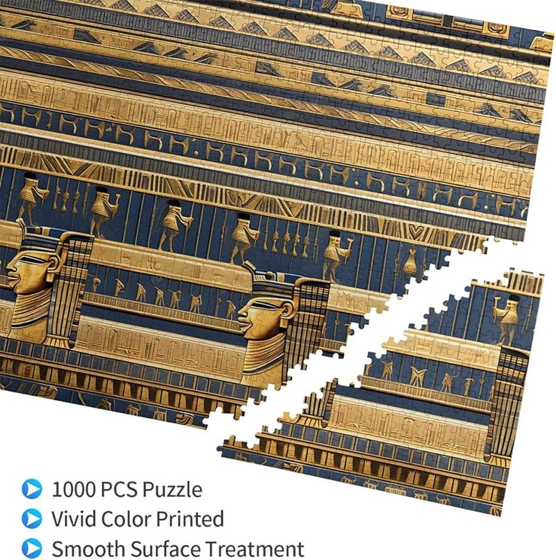 Egyptian Pharaonic Frescoes 1000 Piece Jigsaw Puzzle For Adults 29 5 X 19 7 Inches Home Decor - Image 2